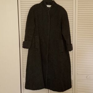 Bert Newman Petite Womens 4 Plaid Animal Design trench coat